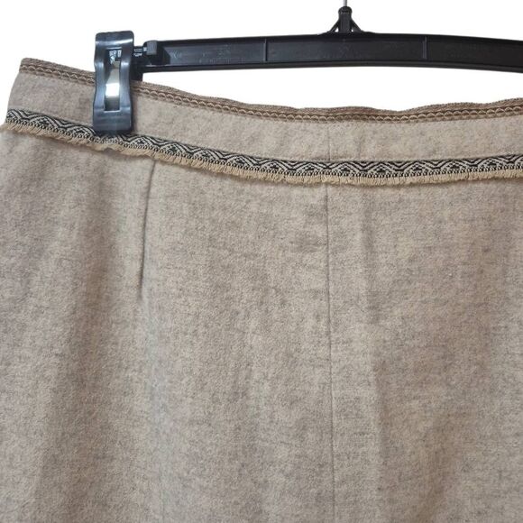 Gap Women's Heather Gray Wool Mix A-Line Midi Lined Skirt EUC - Picture 4 of 10